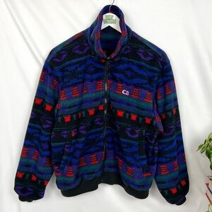 Vintage Aztec Southwestern Fleece Jacket